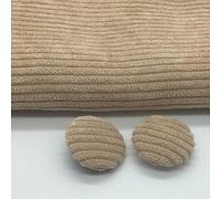 BIHOOA 10 Stück 10-38 mm runde, mit Stoff überzogene Knöpfe aus Cord, Samtknöpfe mit Metallschaft, Knöpfe für Kleidung, Basteln, Nähen