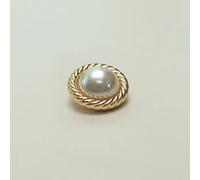 BIHOOA 10 Stück 15~30 mm, luxuriös, klein, duftender Stil, Metallknöpfe, rund, Gold, Perlendekoration, Nähknopf, DIY-Damenbekleidungszubehör