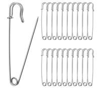 BIHUIZ Große Sicherheitsnadel 90 mm, 20 Stück Lange Extra Große Pins für Dicke Stoffe Quilten Decken Matratzen Kleidung Schmuck Schal