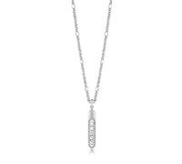 Bijoux Guess Damen-Halskette UBN29105 Stahl rhodiniert Sechskantanhänger Kristall