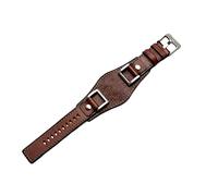BIK Uhrenarmband aus echtem Leder für Fossil JR1157, Uhrenarmband, Vintage-Stil, mit hochwertigem Edelstahlgelenk, 24 mm, 24mm, Azetat, Kein Edelstein