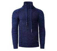 Biker Grobstrick Stehkragen-Pullover 2XL