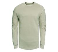 Sweatshirt RUSTY NEAL, Herren, Gr. M, grün (hellgrün), 70% Baumwolle, 30% Polyester, unifarben, normal, Rundhals, Sweatshirts Sweatshirt, mit geripptem Ärmeldesign (57845820-M) hellgrün