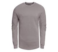 Sweatshirt RUSTY NEAL, Herren, Gr. M, grau (dunkelgrau), 70% Baumwolle, 30% Polyester, unifarben, normal, Rundhals, Sweatshirts Sweatshirt, mit geripptem Ärmeldesign (70712219-M) dunkelgrau