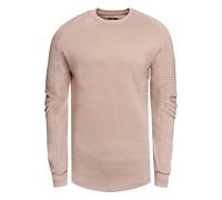 Sweatshirt RUSTY NEAL, Herren, Gr. M, braun (hellbraun), 70% Baumwolle, 30% Polyester, unifarben, normal, Rundhals, Sweatshirts Sweatshirt, mit geripptem Ärmeldesign (46662915-M) hellbraun
