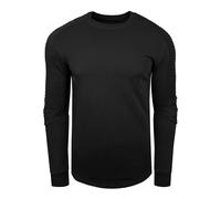 Sweatshirt RUSTY NEAL, Herren, Gr. XL, schwarz, 70% Baumwolle, 30% Polyester, unifarben, normal, Rundhals, Sweatshirts Sweatshirt, mit geripptem Ärmeldesign (27189539-XL) schwarz