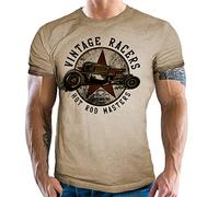 Biker T-Shirt im Washed Jeans Look: Hot Rod Vintage Racers … 2XL