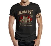 Biker T-Shirt Racer Hot Rod Design: Loud Fast