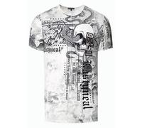 Biker T-Shirt Verwaschen mit All Over Prints L