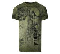 Biker T-Shirt Verwaschen mit All Over Prints M