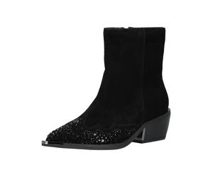 Bikerboots ALMA EN PENA "ALMA EN PENA Stiefelette Veloursleder", Damen, Gr. 39, schwarz, Veloursleder, Schuhe Bikerboots (54846525-39) schwarz