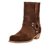 Bikerboots JEFFREY CAMPBELL "Jeffrey Campbell Stiefelette Veloursleder", Damen, Gr. 40, braun (dunkelbraun), Veloursleder, Schuhe Bikerboots (42712952-40) dunkelbraun