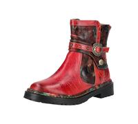Bikerboots LAURA VITA "LAURA VITA Stiefelette Leder/Textil", Damen, Gr. 37, weinrot, Leder, Textil, Schuhe (87032318-37) weinrot