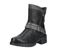 Bikerboots MUSTANG SHOES "Mustang Shoes Stiefelette Lederimitat", Damen, Gr. 38, schwarz, Lederimitat, Schuhe Bikerboots (56983128-38) schwarz