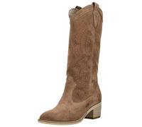Bikerboots NERO GIARDINI "Nero Giardini Stiefel Veloursleder", Damen, Gr. 37, braun, Veloursleder, Schuhe Bikerboots (84781847-37) braun
