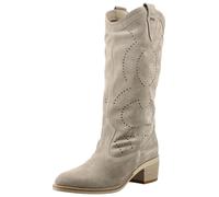 Bikerboots NERO GIARDINI "Nero Giardini Stiefel Veloursleder", Damen, Gr. 40, beige, Veloursleder, Schuhe Bikerboots (36451742-40) beige