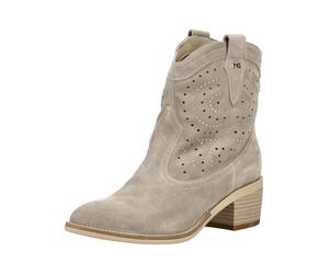Bikerboots NERO GIARDINI "Nero Giardini Stiefelette Veloursleder", Damen, Gr. 37, beige, Veloursleder, Schuhe Bikerboots (36763601-37) beige