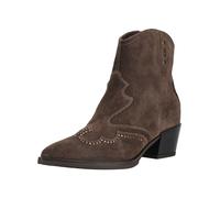 Bikerboots NERO GIARDINI "Nero Giardini Stiefelette Veloursleder", Damen, Gr. 38, braun (dunkelbraun), Veloursleder, Schuhe Bikerboots (71408548-38) dunkelbraun