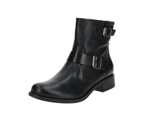 Bikerboots PAUL GREEN "Paul Green Stiefelette Glattleder", Damen, Gr. 38,5, schwarz, Glattleder, Schuhe Bikerboots (16261565-38,5) schwarz