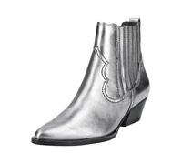 Bikerboots PAUL GREEN "Paul Green Stiefelette Nappaleder", Damen, Gr. 38, silber (metallic silber), Nappaleder, Schuhe Bikerboots (61081112-38)