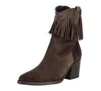 Bikerboots PAUL GREEN "Paul Green Stiefelette Veloursleder", Damen, Gr. 38, braun (dunkelbraun), Veloursleder, Schuhe Bikerboots (21777061-38) dunkelbraun