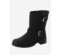 Bikerboots SHEEGO, Damen, Gr. 40, XXL-Schaft, schwarz, Leder, Nubukleder, Schuhe Bikerboots (46070863-40) schwarz