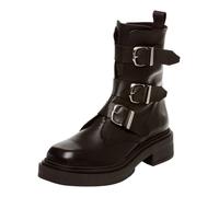 Bikerboots STEVE MADDEN "STEVE MADDEN Stiefelette Leder", Damen, Gr. 40, schwarz, Leder, Schuhe Bikerboots (91480533-40) schwarz