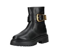Bikerboots STEVE MADDEN "STEVE MADDEN Stiefelette Leder", Damen, Gr. 40, schwarz (schwarz, gold), Leder, Schuhe Bikerboots (96965536-40) schwarz, gold