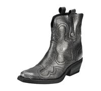 Bikerboots STEVE MADDEN "STEVE MADDEN Stiefelette Leder", Damen, Gr. 40, silber, Leder, Schuhe Bikerboots (42884020-40) silber