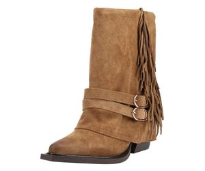 Bikerboots STEVE MADDEN "STEVE MADDEN Stiefelette Veloursleder", Damen, Gr. 37, braun (dunkelbraun), Veloursleder, Schuhe Bikerboots (29679809-37) dunkelbraun