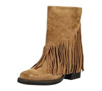 Bikerboots STEVE MADDEN "STEVE MADDEN Stiefelette Veloursleder", Damen, Gr. 39, beige (chestnut), Veloursleder, Schuhe Bikerboots (65218945-39) chestnut