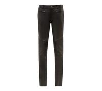Bikerhose RICANO "Lederhose Donna", Damen, Gr. S, Länge 34, schwarz, Obermaterial: 100% Ziegennappaleder GONA., schmal, Hosen, Handgefertigt aus echtem Leder (23188850-S) schwarz