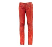 Bikerhose RICANO "Lederhose Donna", Damen, Gr. XL, Länge 34, rot, Obermaterial: 100% Ziegennappaleder GONA., schmal, Hosen, Handgefertigt aus echtem Leder (43798642-XL) rot