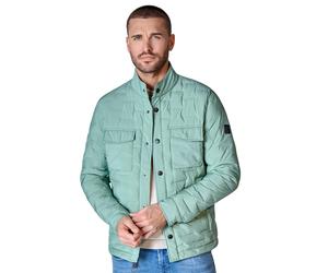 Bikerjacke CASAMODA "CASAMODA Übergangsjacke uni", Herren, Gr. L, hellgrün, 100% Polyester, Jacken (61994726-L) hellgrün