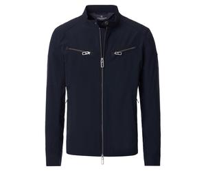 Bikerjacke CASAMODA "CASAMODA Übergangsjacke uni", Herren, Gr. S, blau (dunkelblau), 100% Polyester, Jacken (15460364-S) dunkelblau