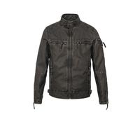 Bikerjacke CIPO & BAXX "Winterjacke", Herren, Gr. S, grau (anthrazit), Stoff, 65% Polyurethan, 25% Polyester, 10% Viskose, unifarben, regular fit normal, V-Ausschnitt, Jacken, im unifarbenen Look (381