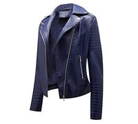Bikerjacke Damen Kunstlederjacke Biker Lederjacke Damen Kunstleder Pu Jacke Damen Leder Faux Leather Jacket for Women Lederjacken Lederjacke Frauen Jacken für Damen Leder Imitation Jacke Damen 3XL