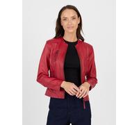 JCC Lederjacke im Biker Stil 38 rot Damen Lederjacken Jacken Mäntel 38 red