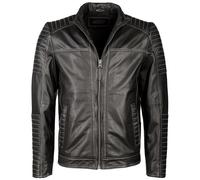 Bikerjacke JCC "15-10-B-2", Herren, Gr. L, schwarz, Obermaterial 100% Leder, Lamm / Futter 100% Baumwolle / Ärmelfutter: 100% Polyester, Jacken (50538910-L) schwarz