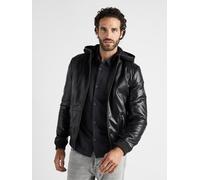 Bikerjacke JCC "15-9-2", Herren, Gr. 3XL, schwarz, Obermaterial 100% Leder Lamm; Futter 100% Baumwolle; Ärmelfutter: 100% Polyester; Wattierung: 100% Polyester, Jacken (21272821-XXXL) schwarz