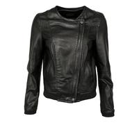 Bikerjacke JCC "31019225_1", Damen, Gr. 3XL, schwarz, Obermaterial 100% Leder, Lamm / Futter: 100% Baumwolle / Ärmelfutter: 100% Polyester, Jacken (88974345-XXXL) schwarz