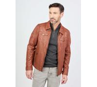 Bikerjacke JCC "3102074", Herren, Gr. 3XL, rot (bombay braun), Obermaterial: 100% Lammleder; Futter: 100% Baumwolle; Ärmelfutter: 100% Polyester, mit Knopf, Jacken (61211412-XXXL) bombay braun