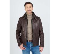 Bikerjacke JCC "63535", Herren, Gr. 50, braun, Oberstoff: 100% Lammleder; Innenmaterial: 100% Polyester; Ärmelfutter: 100% Polyester, Jacken (92048963-50) braun