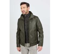 Bikerjacke JCC "63535", Herren, Gr. 52, grün, Oberstoff: 100% Lammleder; Innenmaterial: 100% Polyester; Ärmelfutter: 100% Polyester, Jacken (60237321-52) grün