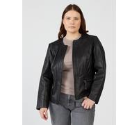 Bikerjacke JCC "731-II", Damen, Gr. 58, schwarz, Obermaterial: 100% Leder, Schaf / Futter: 100% Baumwolle / Ärmelfutter: 100% Polyester, Jacken (92214727-58) schwarz