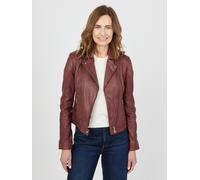 JCC Outdoorjacke 8167, Lederjacke im trendigem Bikerstil 40 rot Damen Lederjacken Jacken Mäntel 40 red