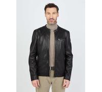 Bikerjacke JCC "MM21-1-02", Herren, Gr. 4XL, schwarz, Obermaterial: 100% Lammleder. Futter: 100% Polyester, Jacken (28769530-4XL) schwarz