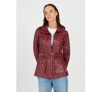 Bikerjacke JCC "R6382", Damen, Gr. 36, rot, Obermaterial: 100% Leder Lamm; Futter: 100% Polyester; Ärmelfutter: 100% Polyester, mit Knopf, Jacken (32764462-36) rot