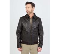 Bikerjacke JCC "Samuel", Herren, Gr. 56, braun, Obermaterial: 100% Lammnappa; Futter oben: 100% Baumwolle; Futter unten: 100% Polyester; Ärmelfutter: 100% Polyester, mit Knopf, Jacken (48217561-56) br