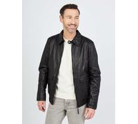 Bikerjacke JCC "Samuel", Herren, Gr. 58, schwarz, Obermaterial: 100% Leder Lamm; Futter oben: 100% Baumwolle; Futter unten: 100% Polyester; Ärmelfutter: 100% Polyester, mit Knopf, Jacken (68761456-58)